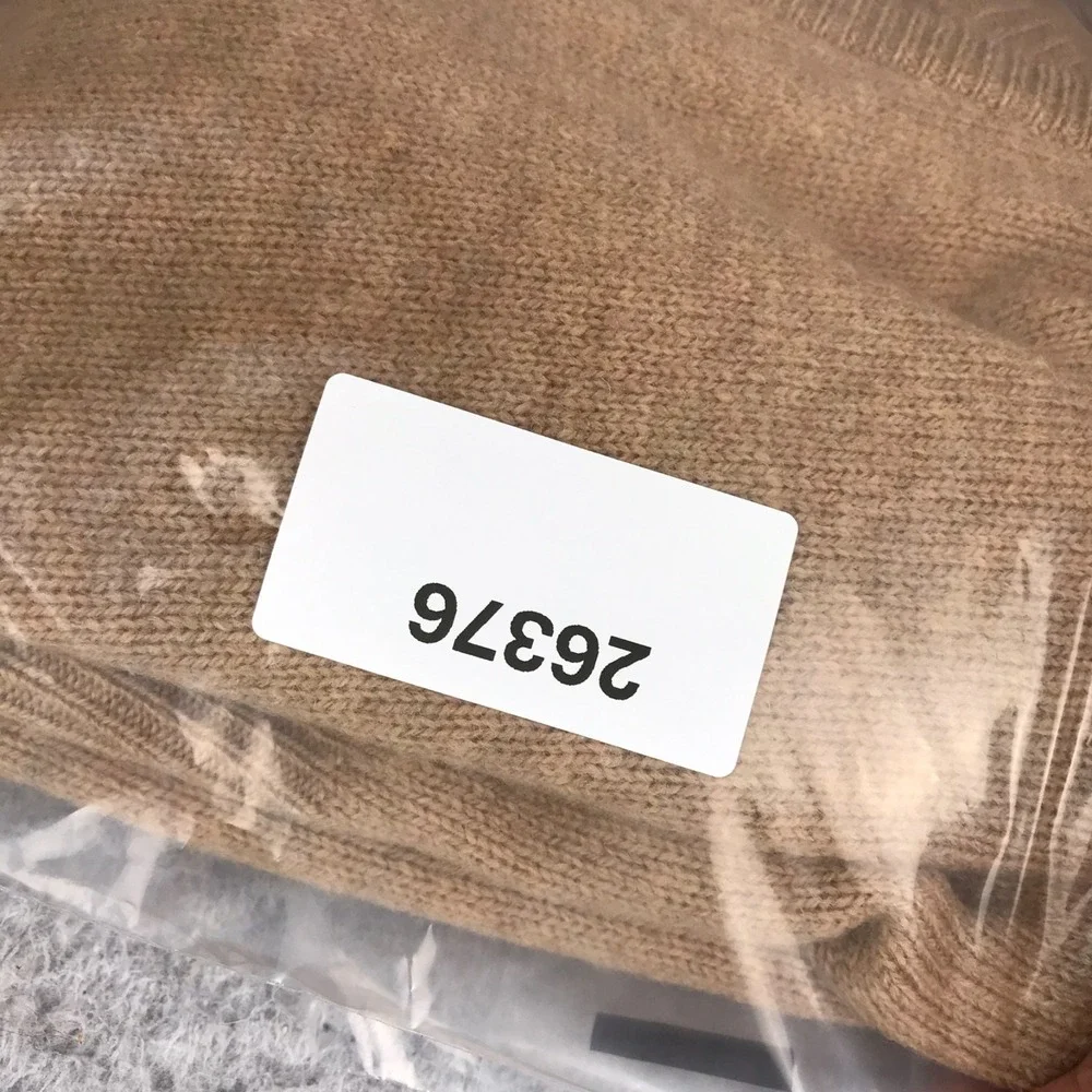 Polo Ralph Lauren Sweater Mens L Tan 100% Lambswool Knit V Neck Pullover